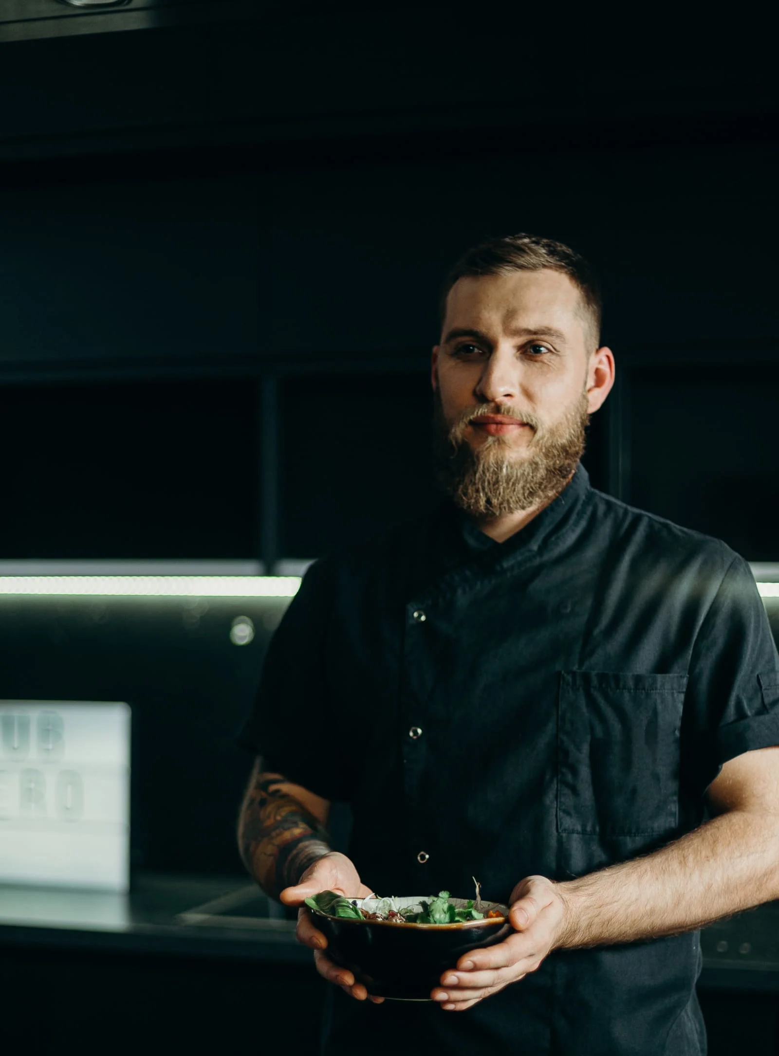Chef Holding a Bowl Chef Holding a Bowl
